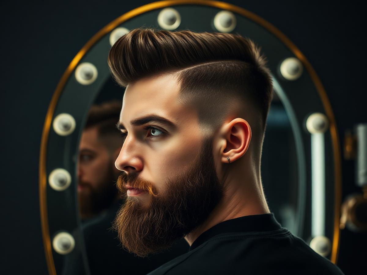 Finished haircut and beard styling